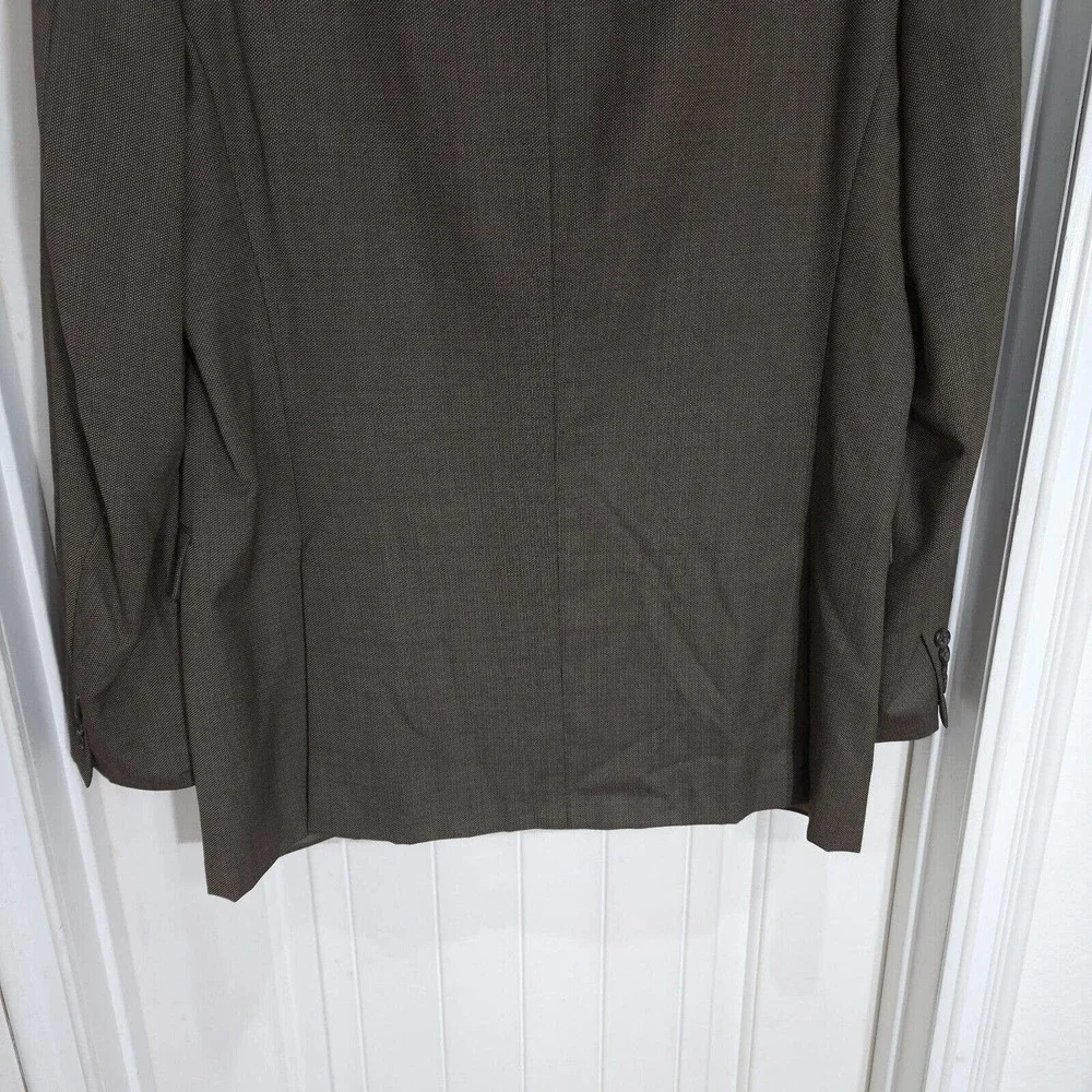 Burberry Mens Blazer Brown Wool Academia Suit Jacket USA Academia Vintage Sz 44L